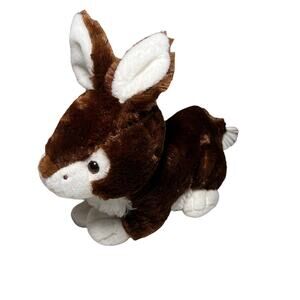 Chocolate Brown Plush Easter Bunny Laying Down Best Made Toys